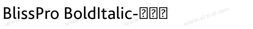 BlissPro BoldItalic字体转换